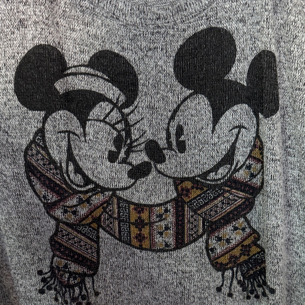 Gray Mickey and Minnie Long Sleeve Top - Picture 4 of 4
